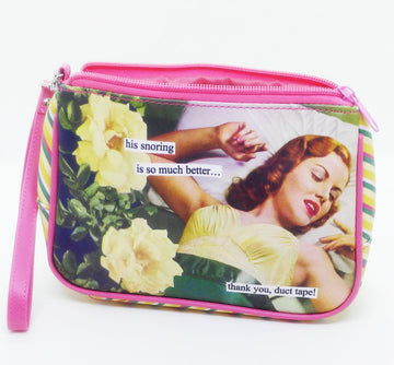 Anne Taintor Snoring Cosmetic Bag - Sour Sentiments