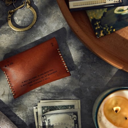 Leather Wallet On Desk