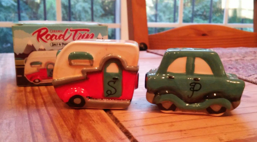 Road Trip Salt And Pepper Set On Kitchen Table