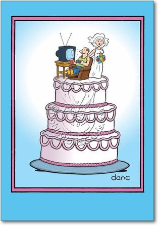 Wedding Cake Happy Annivesary Card - Sour Sentiments