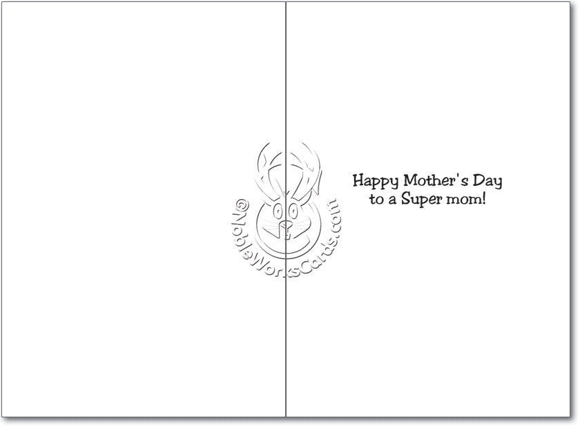 Bat Signal Mother's Day Card Inside
