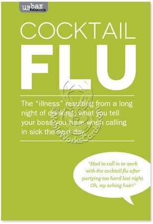 Cocktail Flu Get Well Card - Sour Sentiments 
