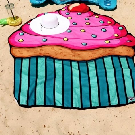 Cupcake Beach Blanket At The Beach
