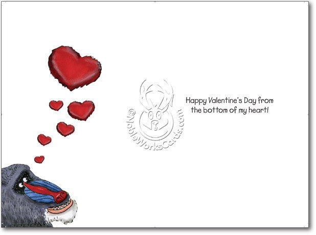Monkey Butt Valentine's Day Card - Sour Sentiments 
 - 2