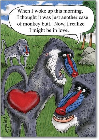 Monkey Butt Valentine's Day Card - Sour Sentiments 
 - 1