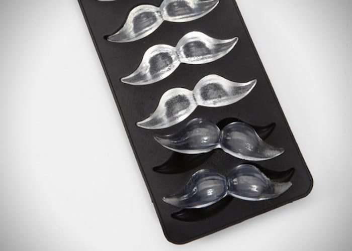 Mustache Ice Cube Tray  With Ice