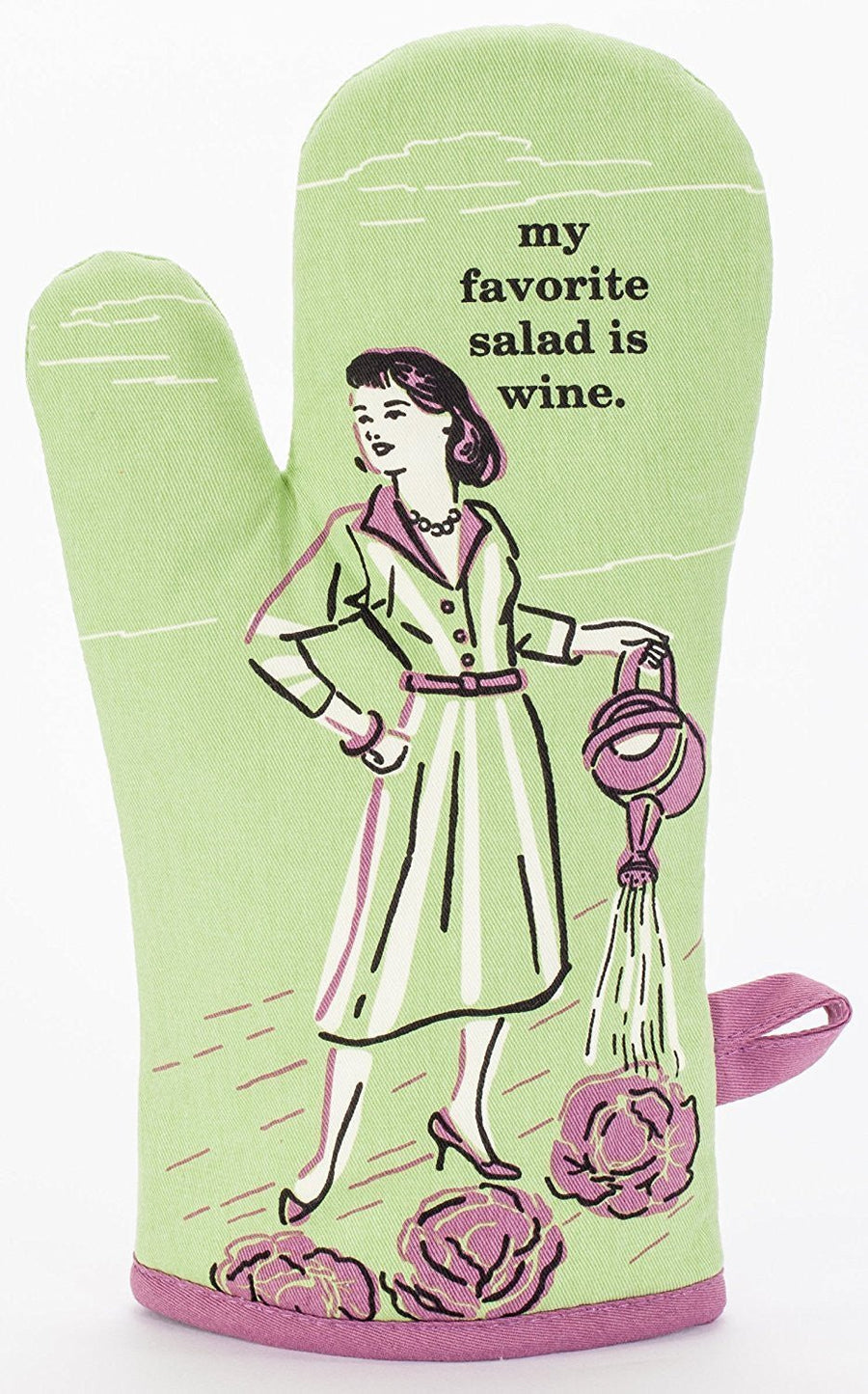 My Favorite Salad Is Wine Oven Mitt Front Pic