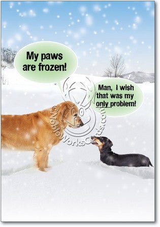 My Paws Are Frozen Christmas Card - Sour Sentiments 
 - 1