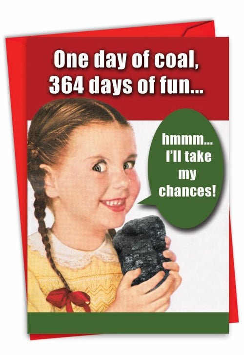 One Day Of Coal Christmas Card - Sour Sentiments