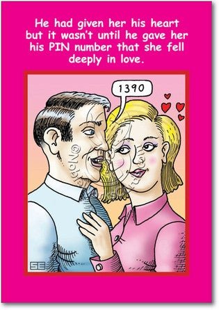 Pin Number Valentine's Day Card - Sour Sentiments 
 - 1