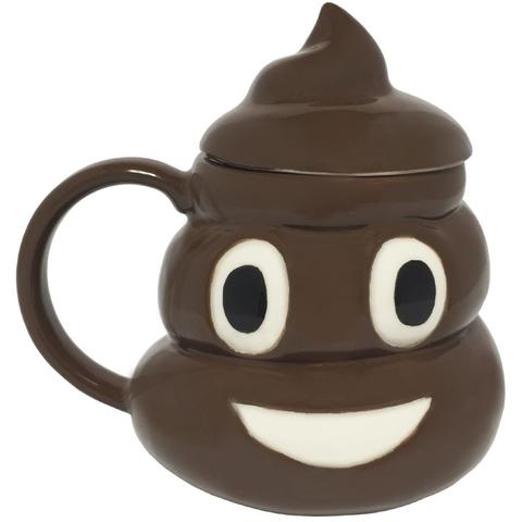 Poop Emoji Coffee Mug With Top