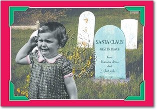 Santa Grave Christmas Card - Sour Sentiments