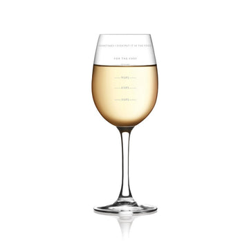 Sauced Measuring Wine Glass - Sour Sentiments 
 - 1