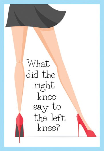 What Did The Right Knee Say Birthday Card - Sour Sentiments