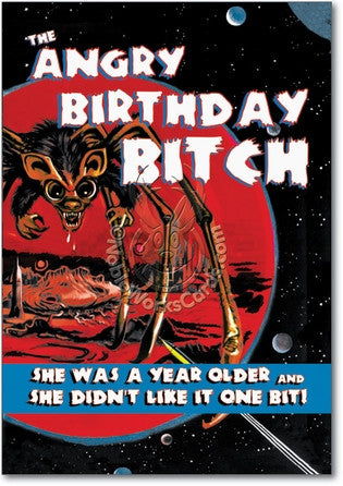 Angry Birthday Bitch Birthday Card - Sour Sentiments 
 - 1