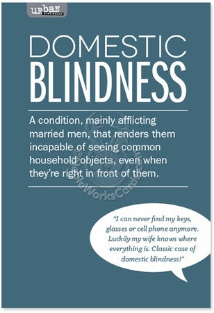 Domestic Blindness Anniversary Card - Sour Sentiments 
